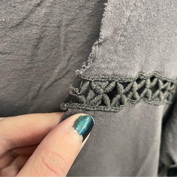 BKE gimmicks women’s gray Henley slouchy lagenlook women’s large grunge - Picture 5 of 8